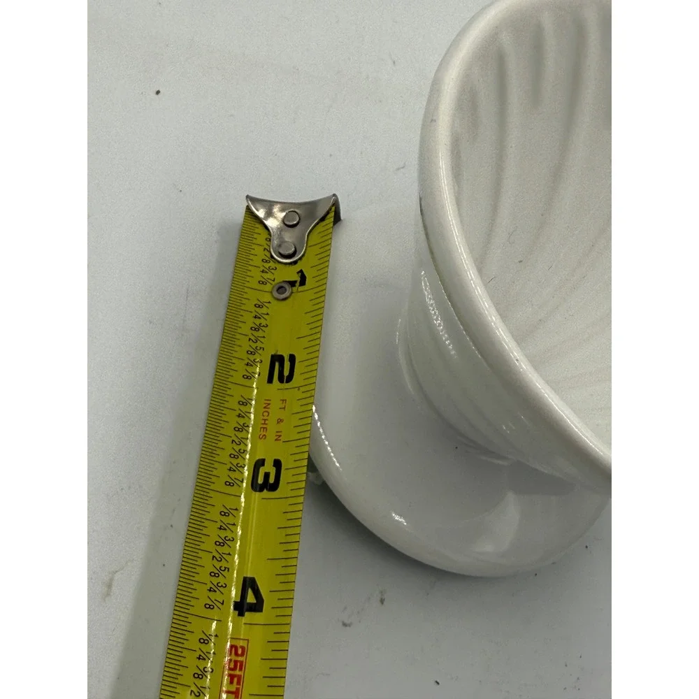 Kajava Mama Coffee Dripper Ceramic Pour Over White Spiral Ribbed V60 Style